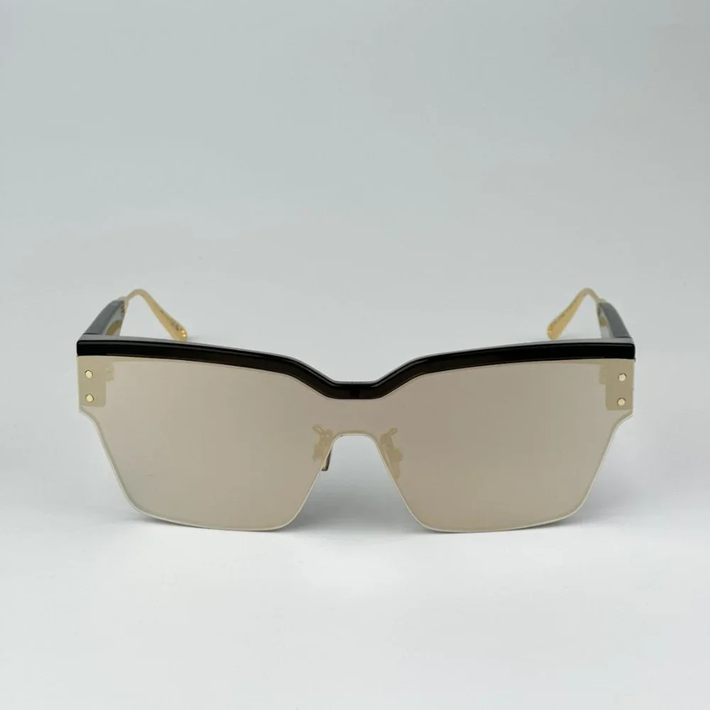 Dior DIORCLUB M4U 55A5 BRAND NEW Sunglasses Black Smoke Mirrored Unisex Shield